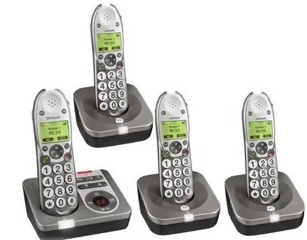4 device Цифровой беспроводной телефон с автоматическим ответом и диктофоном, межтелефонным звонком и быстрым циферблатом, подсветкой ЖК Беспроводной Handfree home - Цвет: 4 device