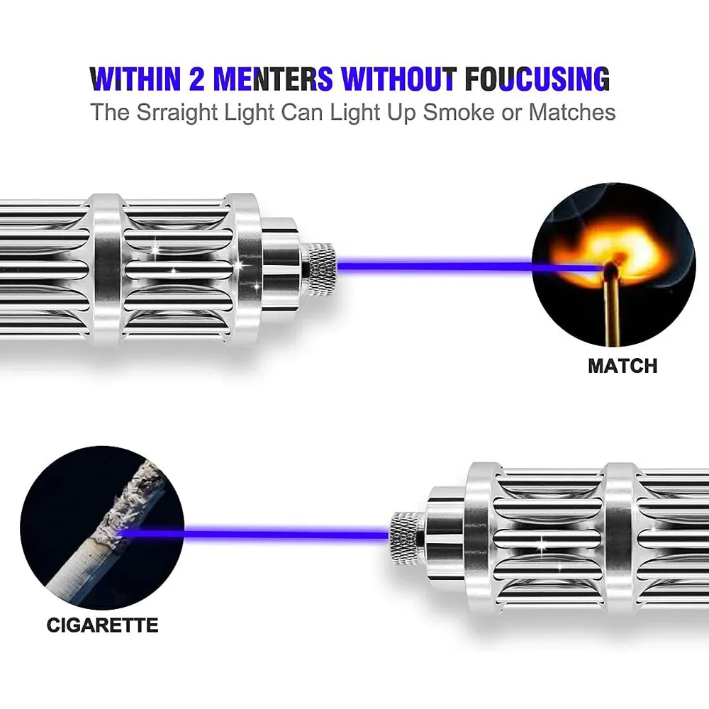 Murah Berburu Daya Tinggi Disesuaikan Fokus Terbakar Laser Pointer Senter Taktis 10000M Disesuaikan Fokus Lazer Pena Kit