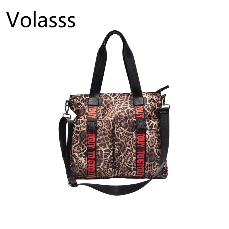

2021 New Leopard Print Tote Bag casual One Shoulder Bag Messenger Bag versatile handbag light women's travel Big bag