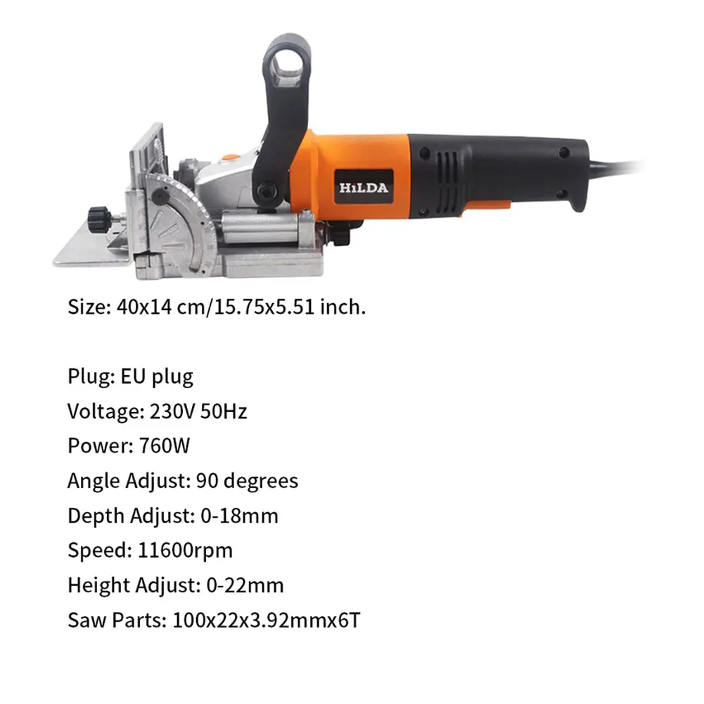 

4PCS 230V 760W Woodworking Tenoning Machine Wood Biscuit Joiner Wooden Slotting Machine For Docking Board Adjustable Power Tool