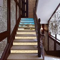 13 pcs modern splicing art staircase stair riser floor sticker self adhesive diy stairway waterproof pvc wall decal home decor