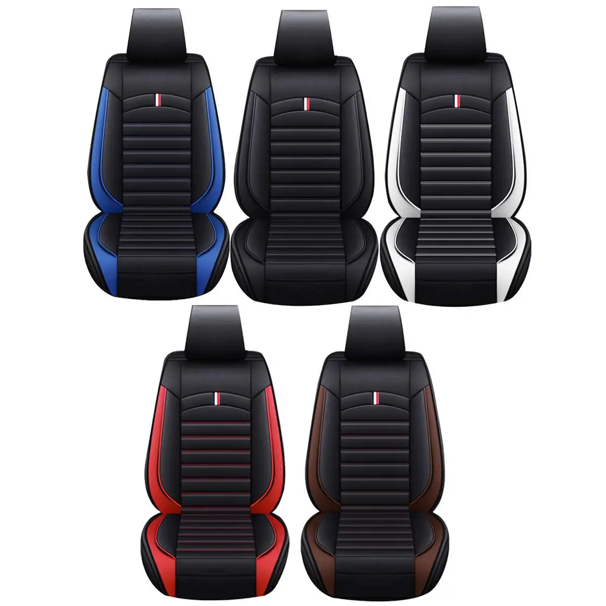 Комплект универсальных чехлов на автомобильные сиденья кожаные чехлы для