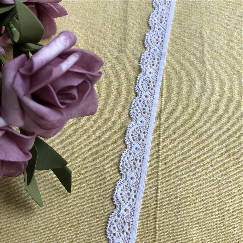 Молочно-белая хлопковая кружевная лента S1877 2 см с вырезами сделай сам для шитья