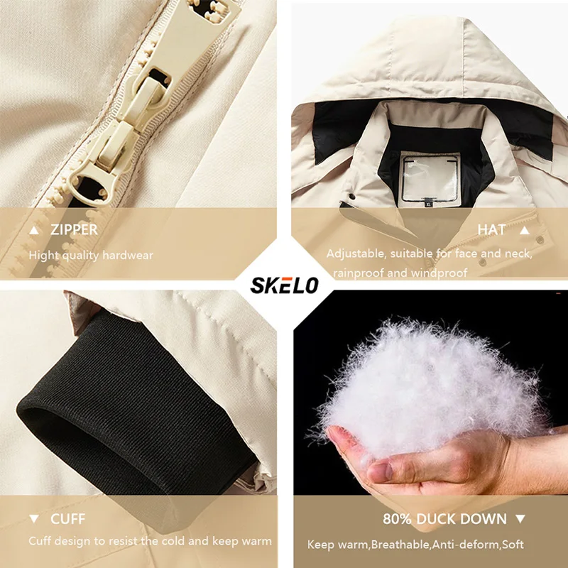 Мужская водонепроницаемая лыжная куртка теплая зимняя горная ветровка дождевик