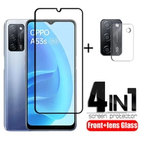4 in 1 for oppo a53s 5g glass for oppo a53s 5g tempered glass phone film protective screen protector for oppo a53s 5g lens glass