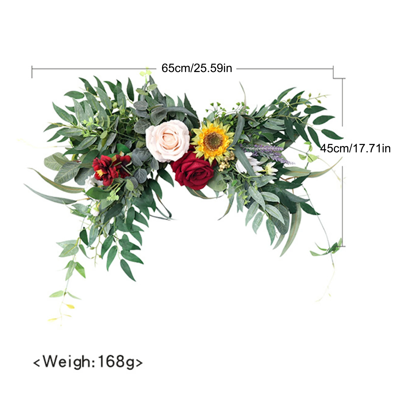 

Artificial Flower Wreath Door Wall Hanging Garland Decoration DIY Wedding Home Living Room Party Pendant Decor