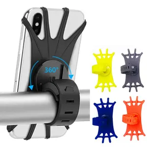 bicycle mobile phone holder rotating silicone bicycle phone holder motorcycle handlebar holder for 4 0 inch 6 5 inch phone free global shipping