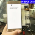 Оригинальный Amoled дисплей S6EDGE для Samsung Galaxy S6 Edge G925F, ЖК-дисплей, сенсорный экран, дигитайзер в сборе, сменная рамка