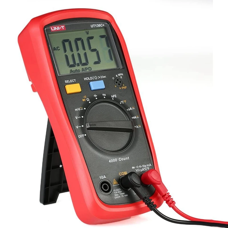 

UNI-T UT136C+ Digital Multimeter Auto Range 1000V 10A AC DC Voltmeter Current Meter Electric Tester Temperature Measure
