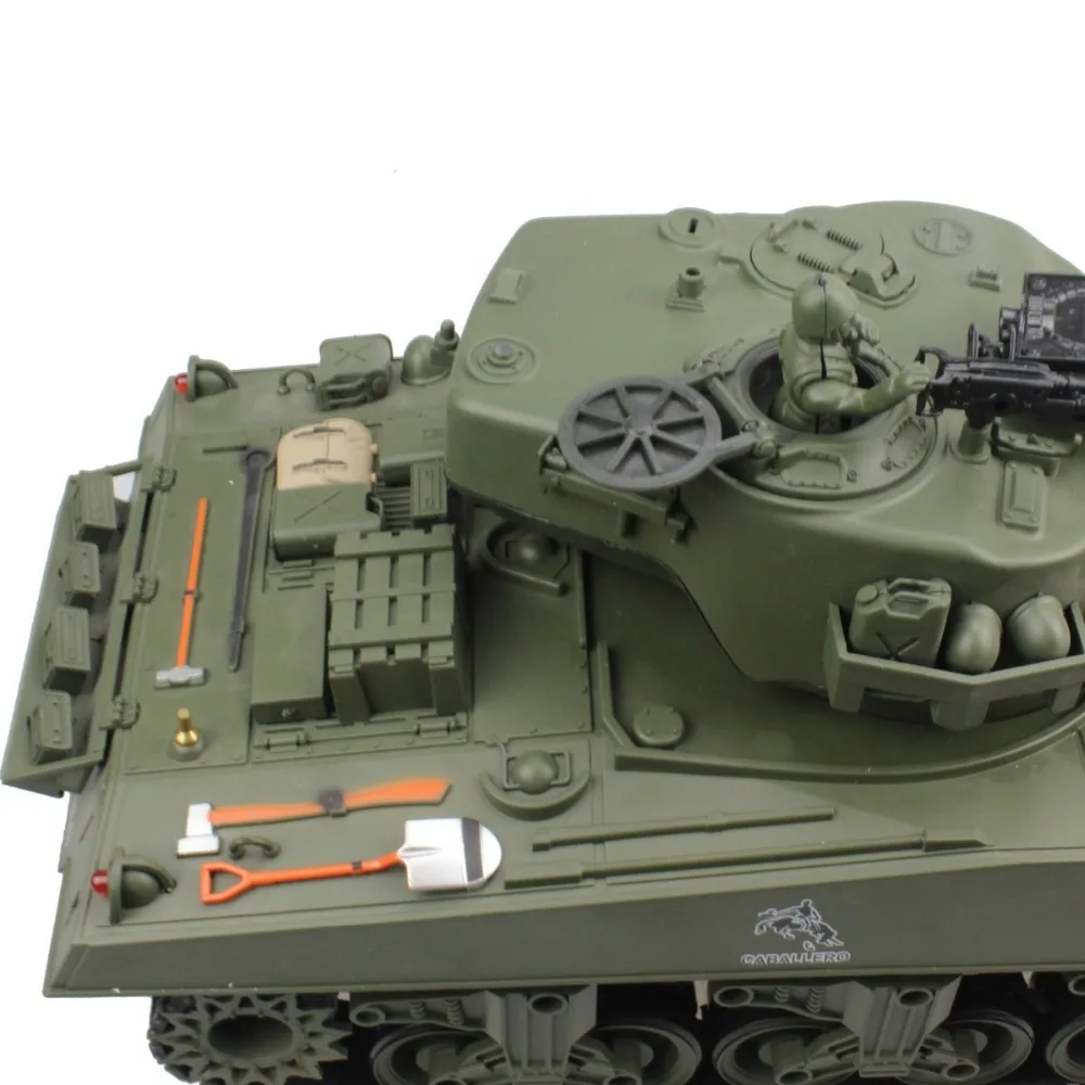 2 4G Радиоуправляемый Танк США Sherman M4A3 Колесо 15 каналов 1/20 Тактический Автомобиль