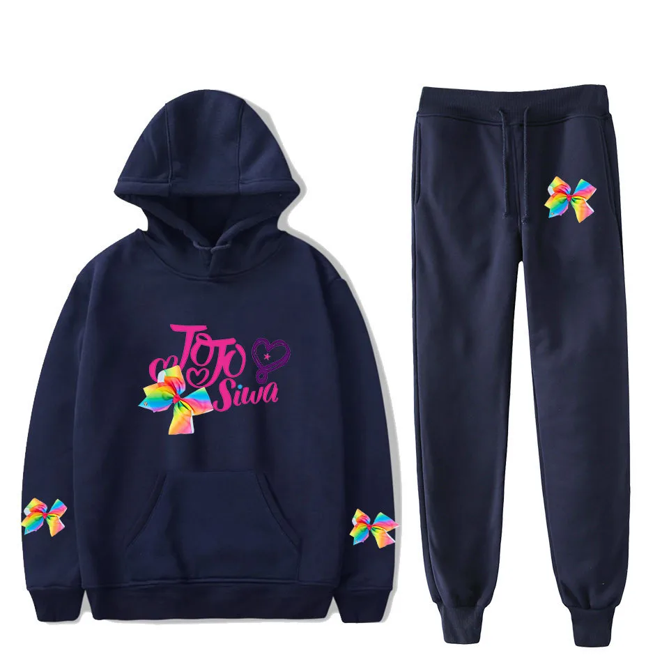 Роскошный модный костюм Jojo Siwa · свитшот и штаны женский с капюшоном брюками