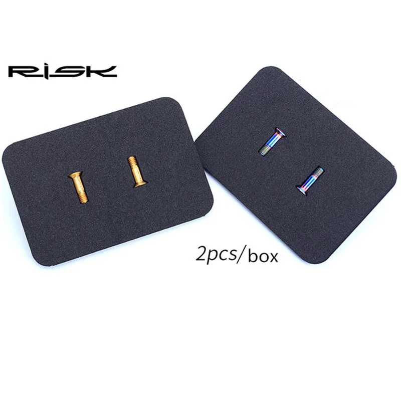 RISK 2PCS M5*14.2mm Bicycle Rear Derailleur Bolt Titanium Jockey Wheel Parts MTB Bike Shifter Guide Roller Screw |