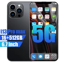 Smartphone I13 Pro Max 10 Core, Version globale, 6.7 pouces, téléphone portable, 6000mAh, 5G, Android 11, 16 go, 512GBUnlock, 4G  (1)
