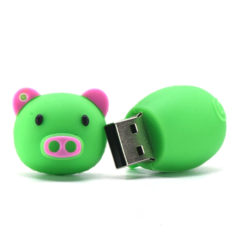 Флешка 32 ГБ 4 ГБ 16 ГБ 8 ГБ 64 Гб usb флеш-накопитель со Свинкой флеш-накопитель с животными 128 ГБ 256 ГБ мультяшная карта u реальная емкость диска карта памяти