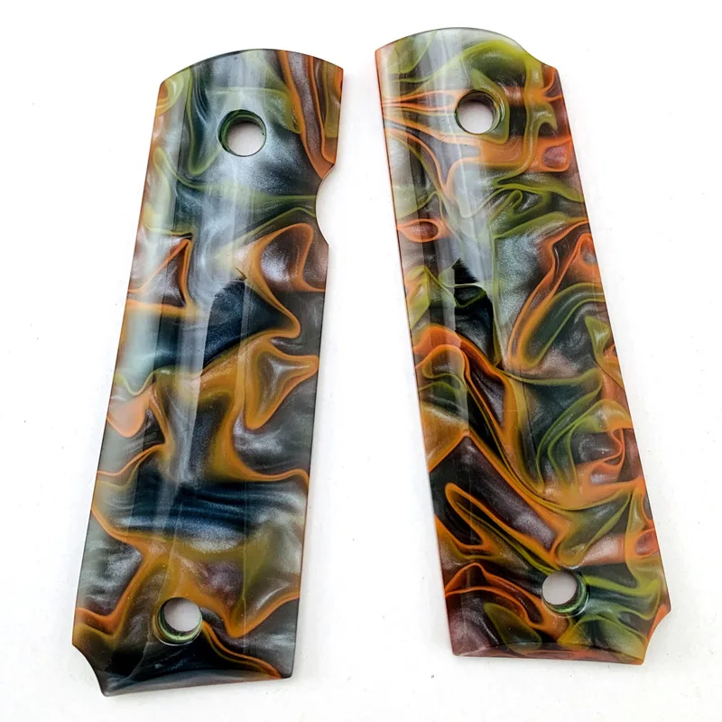 

Totrait 2Pieces Tactics Pistol 1911 Grips Acrylic Grips patch Custom Grips CNC Material 1911 Accessories