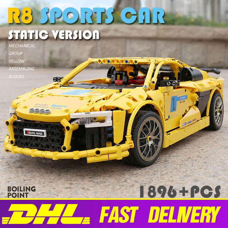 Совместимость Lepining MOC 4463 Technic Audis R8 V10 второго поколения суперкар набор