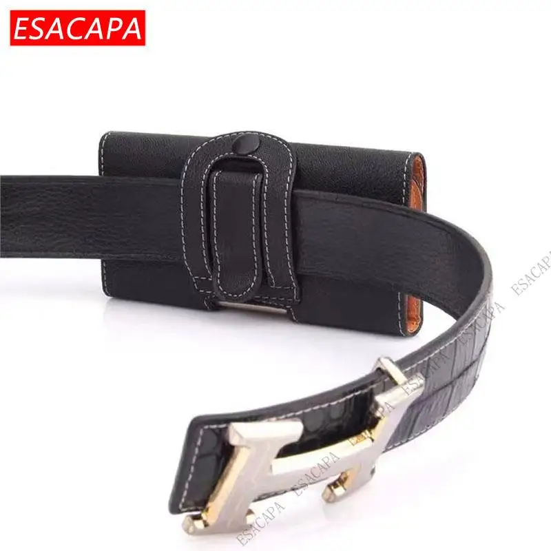 waist holster flip phone bag for xiaomi mi civi mix 4 11 lite 10t pro belt clip pouch leather case for xiaomi poco m3 pro x3 nfc free global shipping