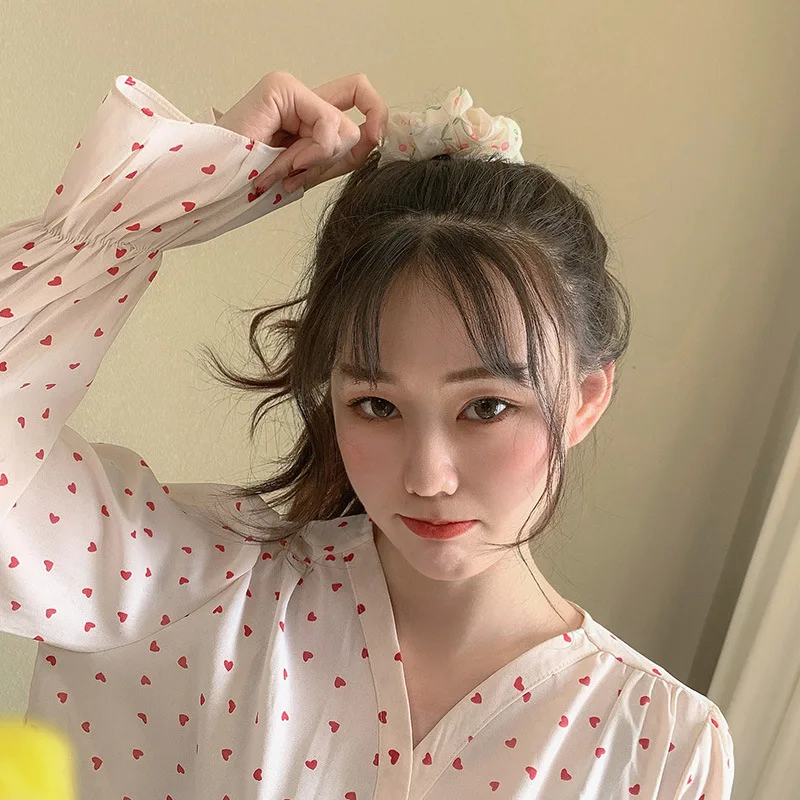 Аксессуары для волос простая резинка вишневого цвета прозрачная сетчатая пряжа