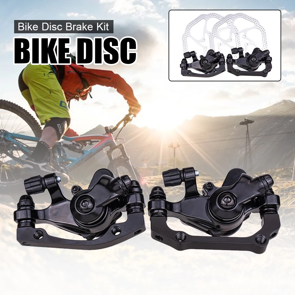 

Bike Disc Brake Kit Aluminum with 2PCS Front and Rear Caliper 160mm Disc Rotors for Mountain Bike Road Bike Bicycle Accessories