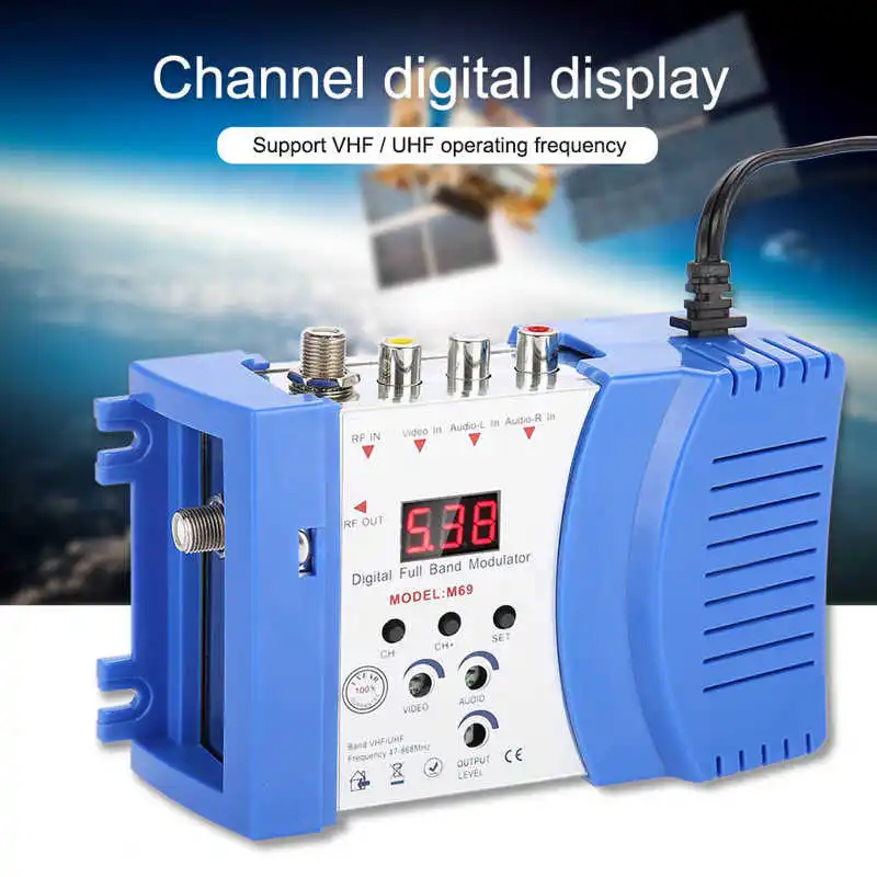 Радиочастотный модулятор M69L AV-RF AV-TV преобразователь VHF UHF 110-240 В радиочастотный AV в