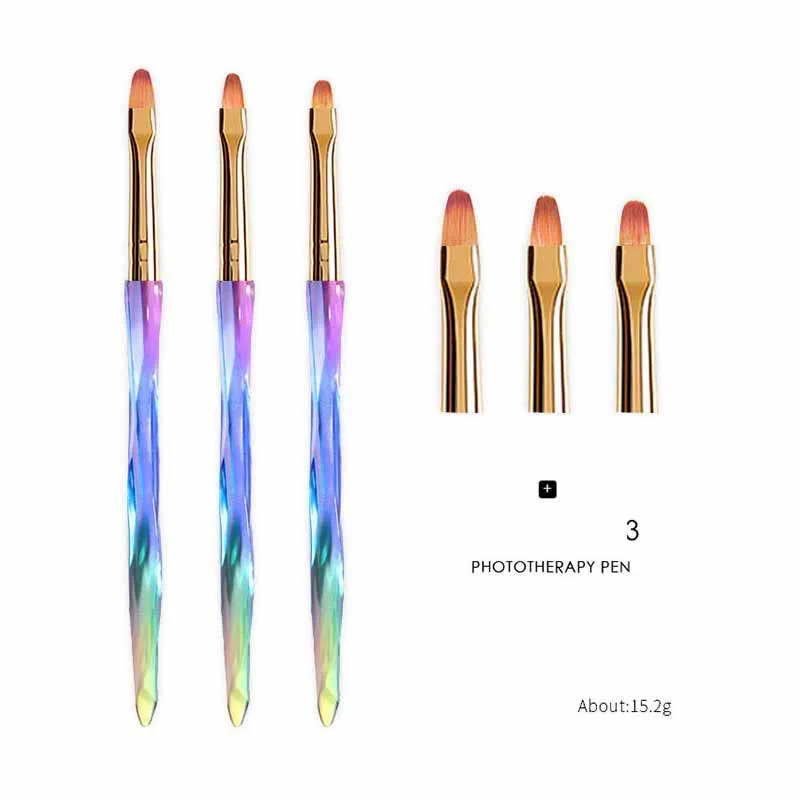 3 шт./компл. ноготь маникюрный-разные размеры контурная кисточка для рисования