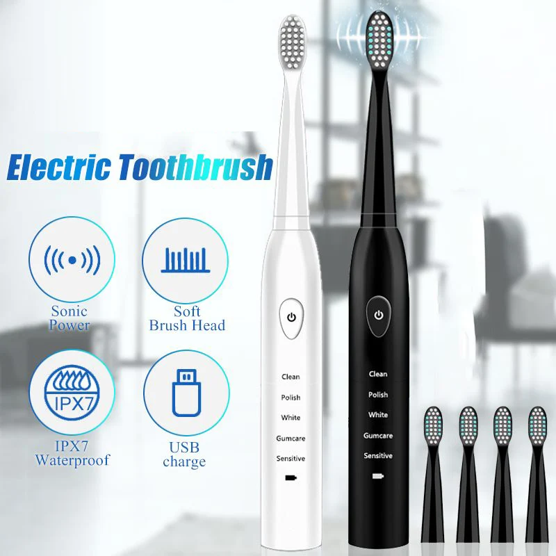 41000 время/мин мощная электрическая зубная щетка перезаряжаемая моющаяся