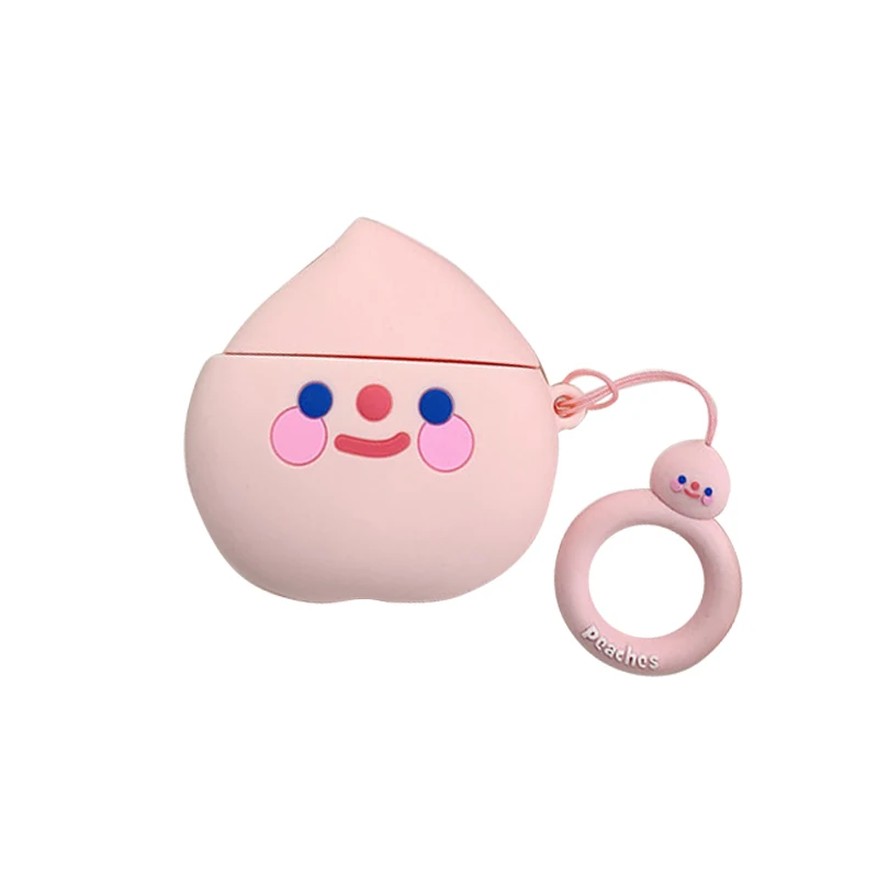 C Peach Для AirPods силиконовый чехол цветной фруктовый противоударный чехол для наушников Apple Защитные чехлы для наушников Airpod 1 2 Чехол для гарнитуры - Цвет: C Peach