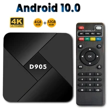 4GB+32GB Smart TV Box Wifi 2.4G 4K Youtube Set top box Media Player Android 10.0