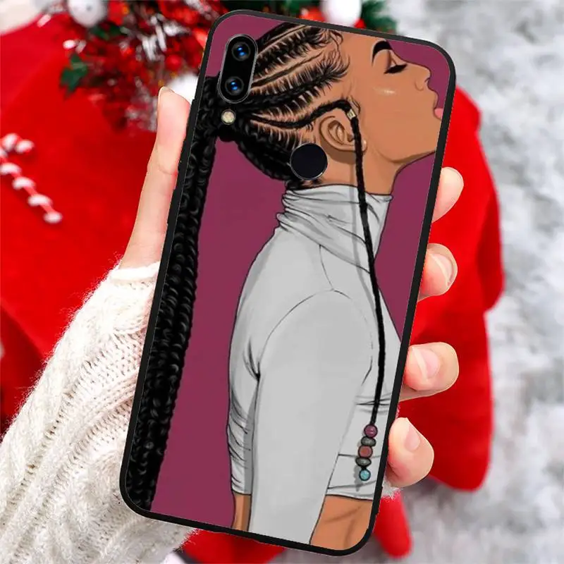 

MELANIN POPPIN Black Girl Phone Cases For Xiaomi Redmi note 7 8 9 t k30 max3 9 s 10 pro lite