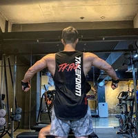 2021 mens fitness tank top male bodybuilding sleeveless top men mesh breathable sports vest undershirt fashion running tank tops