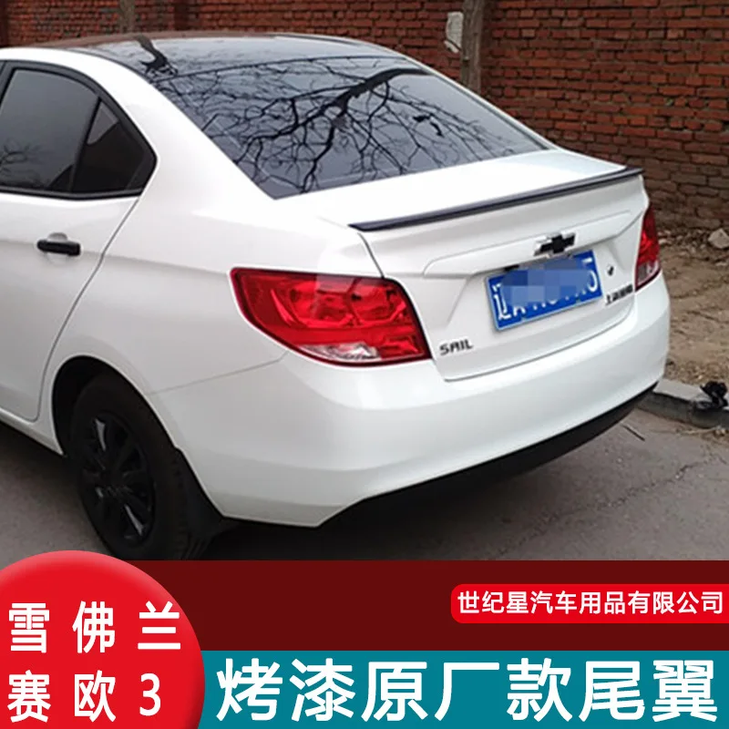 For Chevrolet Sail 3 high quality ABS Plastic Unpainted Color Rear Spoiler Wing Trunk Lid Cover Car Styling