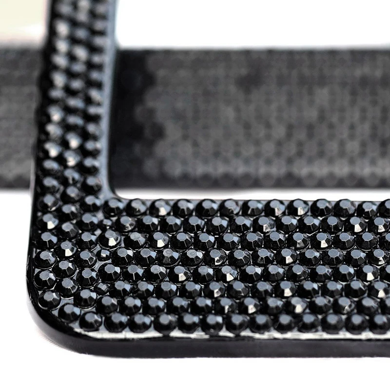 Рамка для номерного знака автомобиля крепление с кристаллами и бантом украшение