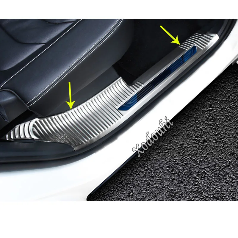 

Car Sticker Cover Stainless Steel Pedal Door Sill Scuff Plate Inner Built Threshold Parts For Skoda Kodiaq 2017 2018 2019 2020