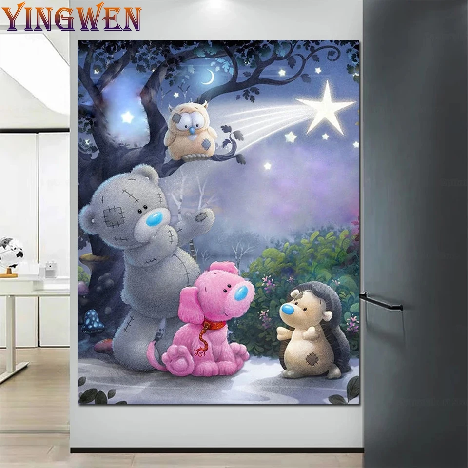 

Full Diamond Embroidery For Baby Room 5d Diy Diamond Painting Pictures Rhinestones Art Diamond Mosaic Cartoon Bear Child Toys