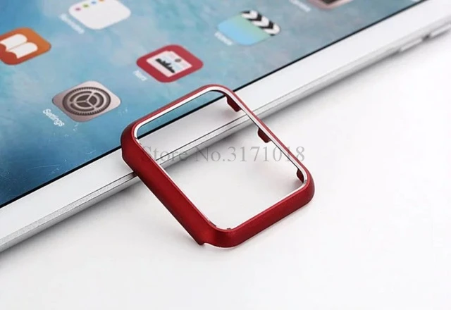 Аксессуары для часов, алюминиевый чехол для Apple Watch 38 мм, 42 мм, защитный чехол для часов s, чехол для iWatch Series 3 2 1, металлический корпус - Цвет: Красный