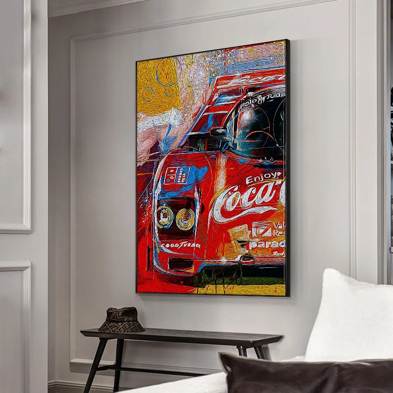 

Car poster canvas painting print home decoration wall art picture for living room home decoration frameless