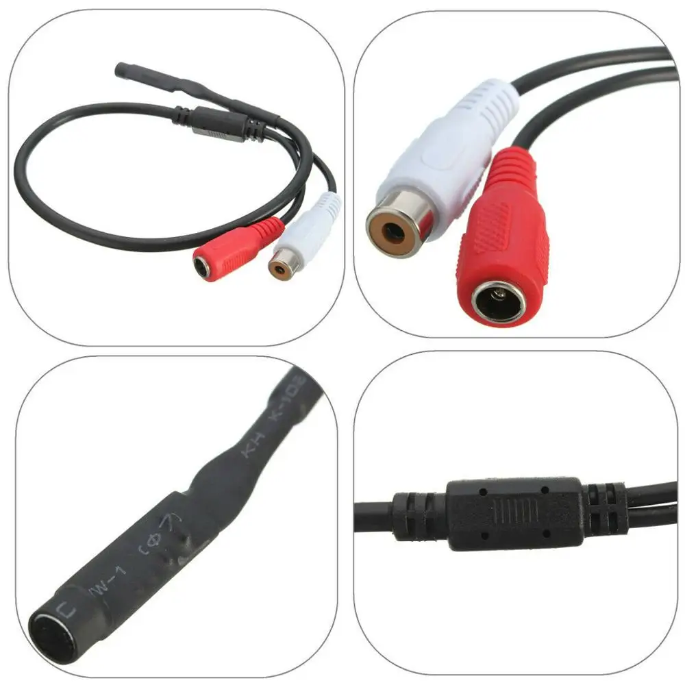 

Аудиомикрофон Mic с выходом RCA для камеры видеонаблюдения DVR