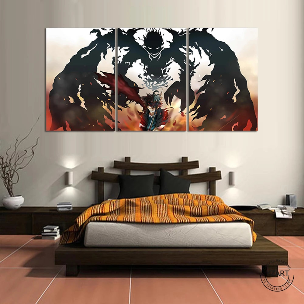 

Black Clover Asta Demon2 Anime Poster for Wall Decor Unframed Canvas Oil Painting Wall Art Home Decor Gift