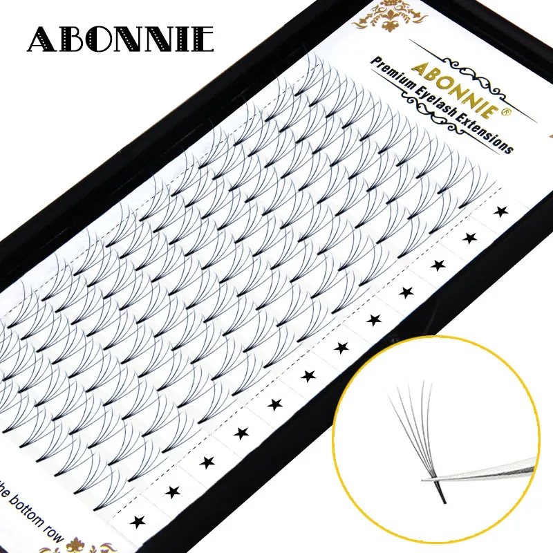 Готовые объемные ресницы 3d/4d/5d/6d/с коротким стержнем для наращивания русский