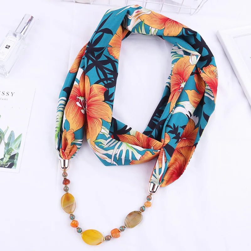 Шарфы с подвесками летние шарфы принтом модные аксессуары шифоновый мягкий