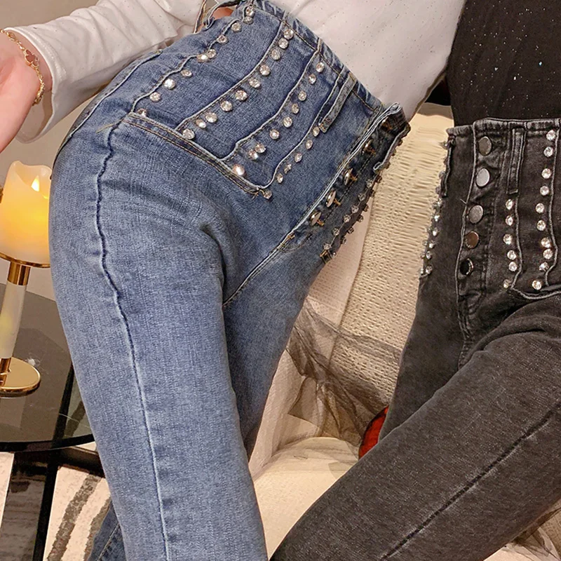 2020 повседневные джинсы обтягивающие с подъемом попки леггинсы облегающие низкой