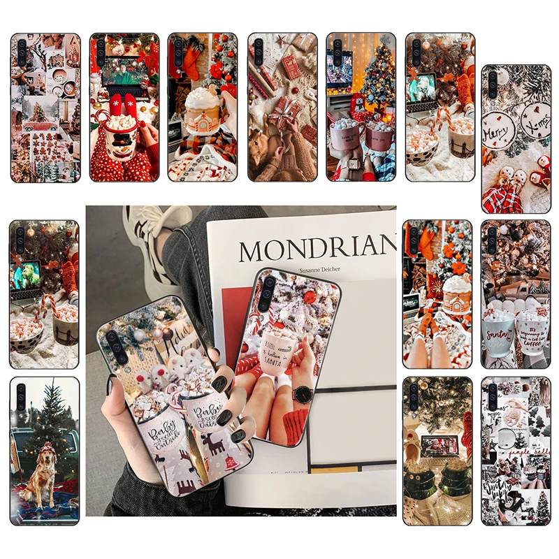 

Christmas Tree Winter Coffee Girl Phone Case For Samsung A12 A32 A71 A11 A21S A02 A52 A72 A51 A50 A70 A31 A80 A20e M31