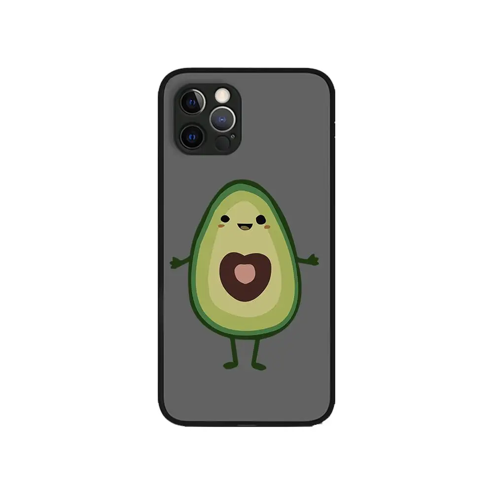 

Avocado Mother baby Couples Anime Phone Case cover For iphone 12 Pro Max 11 8 7 6 S XR PLUS X XS SE 2020 mini black cell shell C