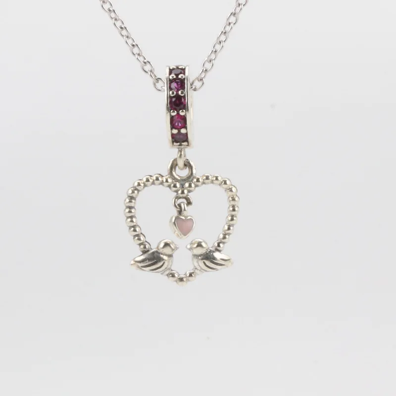 

Bewill Fashion New 925 Sterling Silver Love bird pendant Fit original Bracelets & Necklaces Chain Jewelry