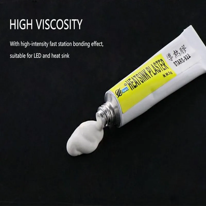 

5g/1pc Thermal Paste Grease Conductive Glue Heatsink Plaster Adhesive Glue Heatsink Plaster Viscous Compound Glue Quick Dry