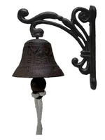 metal door bell vintage wall decor bells with long cords dinner bell cast iron wall mounted family garden porch craft decoration