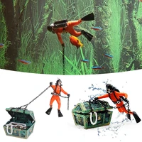 aquarium decoration treasure hunter diver for aquarium landscaping toy underwater fish tank ornament aquatic accessories