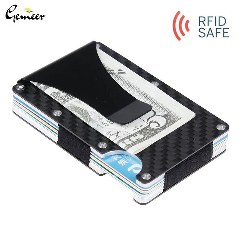 Gemeer карбоновый кредитный держатель для Карт RFID без сканирования металлический