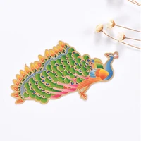 1pc creativity peacock color printing bookmark cute metal art exquisite book mark page folder office school supplies stationery