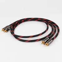 pair 5n occ copper hifi audio rca cable with gold plated rca connector high end rca to rca audio cable